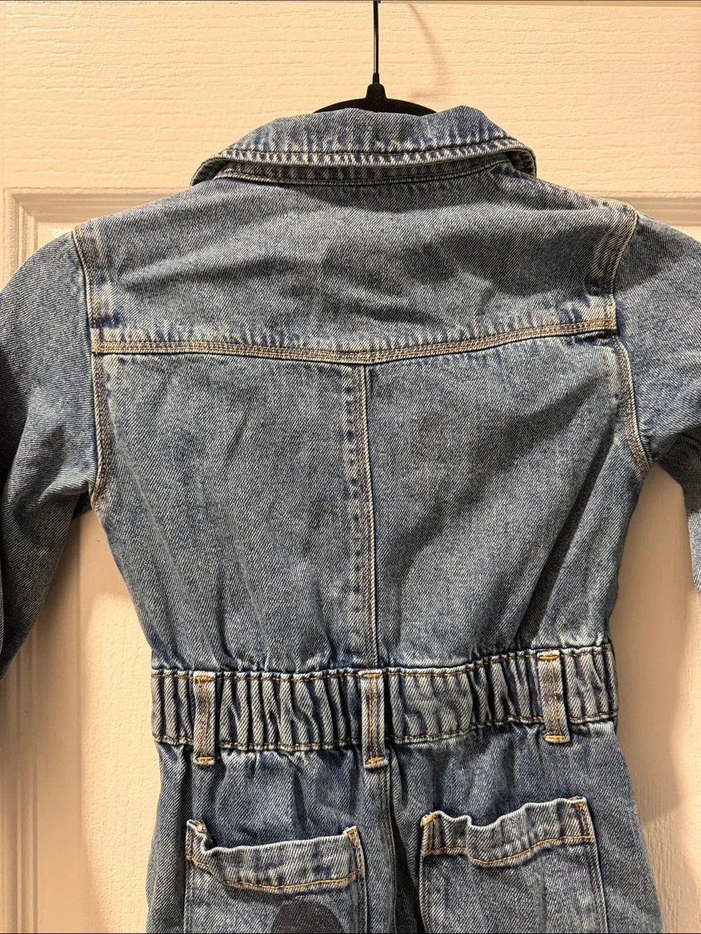 Zara Light Blue Denim Jumpsuit for Kids Size 3-4